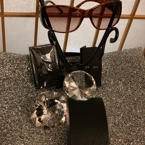 Prada Accessories - PRADA DARK HAVANA SUNGLASSES